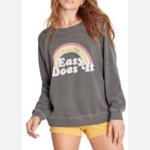 Wildfox Sommers Easy Does It gray pullover sweatshirt size medium